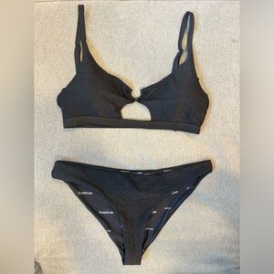 Bebe sparkly shimmery bikini swimsuit in black